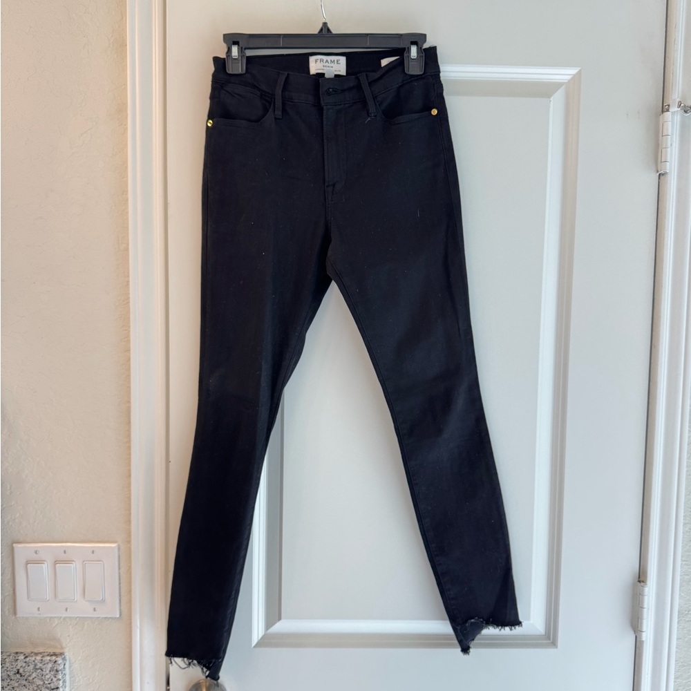 Frame Denim Women's Classic Black Skinny Jeans